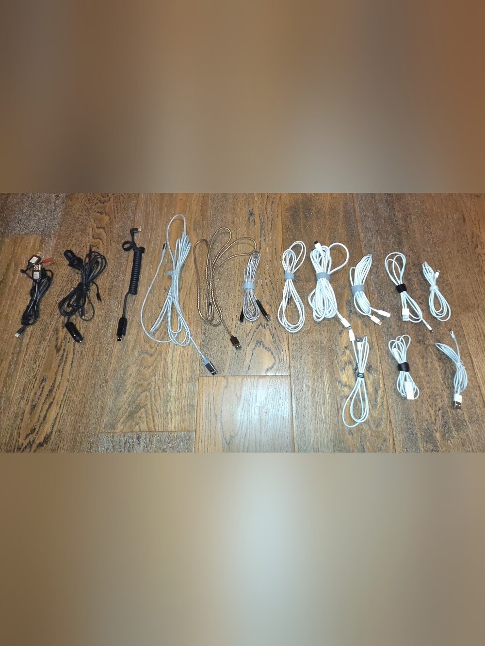 Apple - Lightning Cords Bundle - 14 Cords w/Wraps - (Lighting, USB-A, USB-C, 12V
